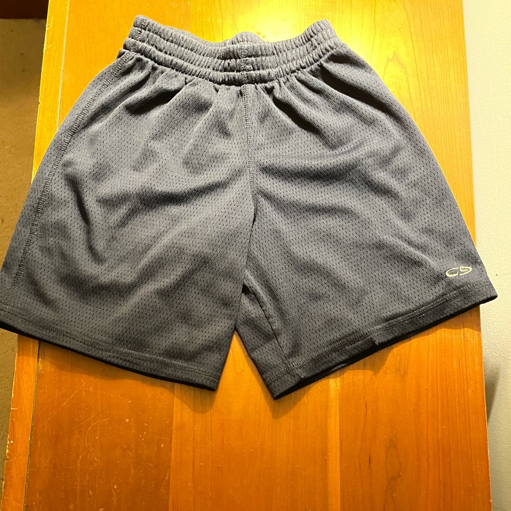 Black/Gray boys Champion gym shorts